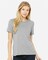 BELLA + CANVAS Women’s Relaxed Fit Crew Neck Short Sleeve Triblend Tee for Printing & Summer Wear
